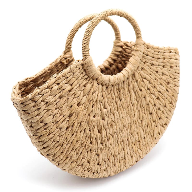 Paper Straw Bag with Round Handle