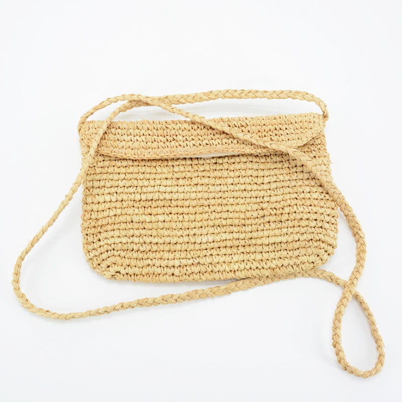 Handmade Crocheted Raffia Crossbody