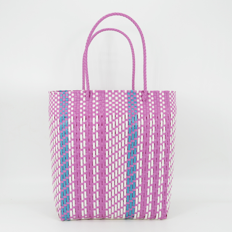Hand-woven Striped Handbag
