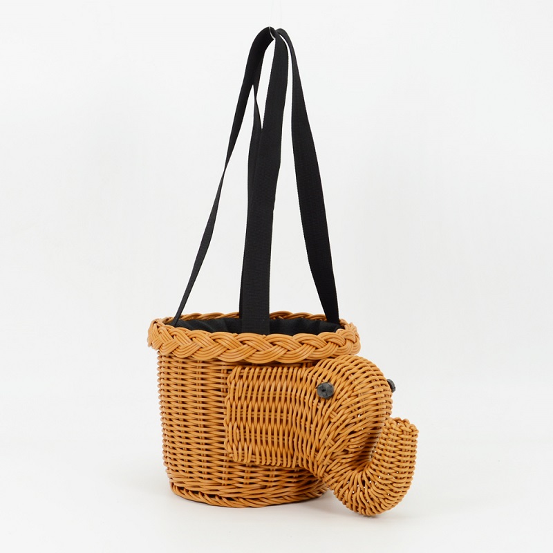 Wicker Rattan Elephant Basket Bag