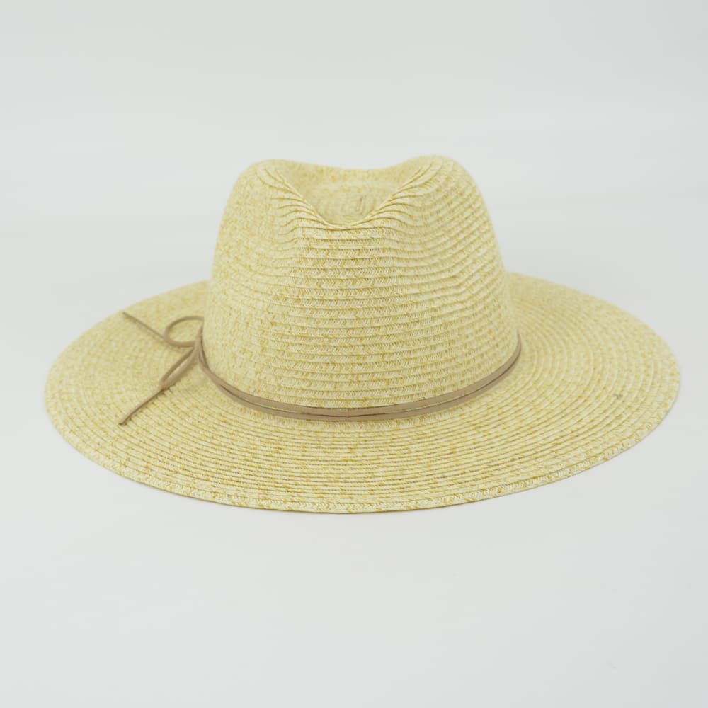 Women Paper Straw Fedora Hat in Paper Braid