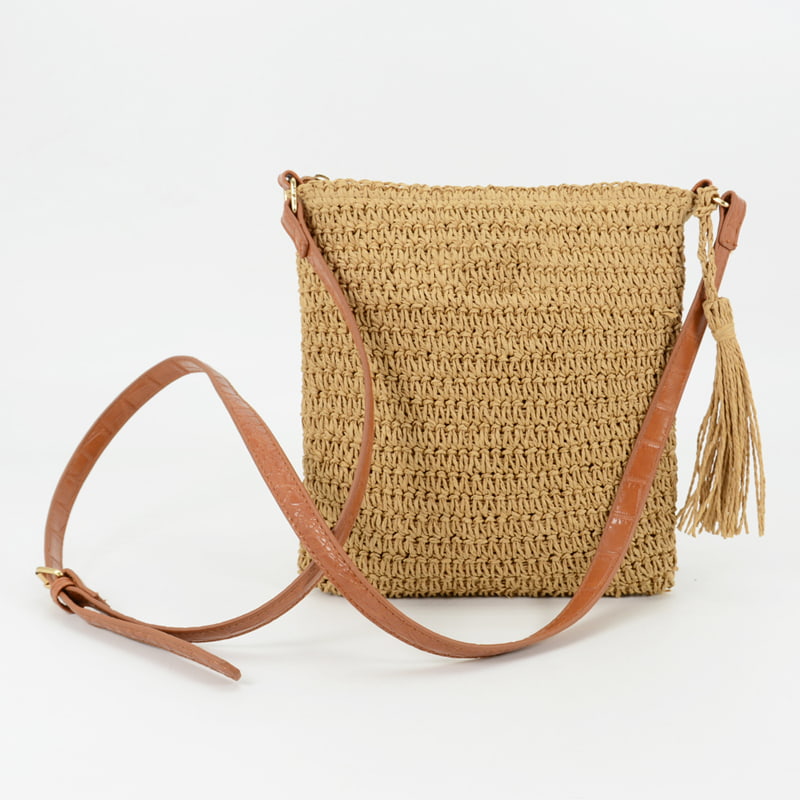 Elsea Crossbody Straw Bag