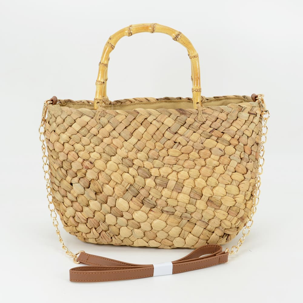 Rush Straw Tote Bamboo Hanldes