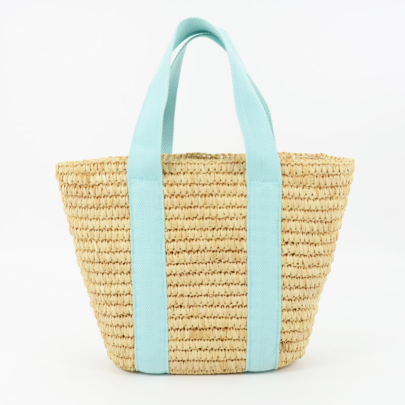 Basketweave Raffia Tote