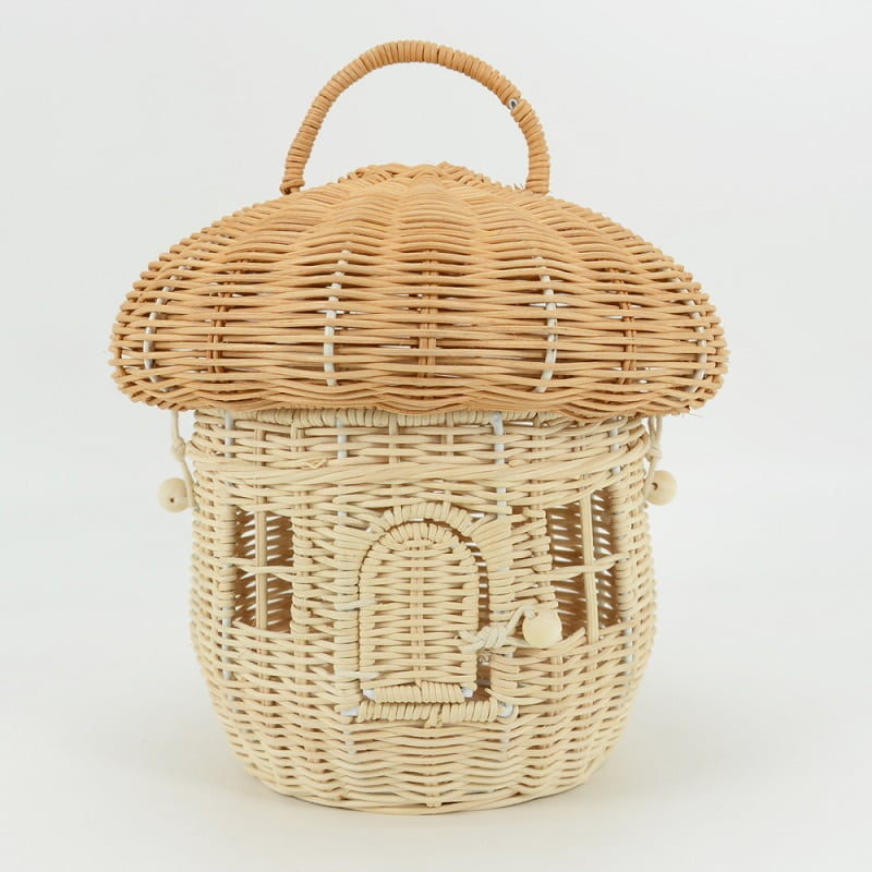 Natural Rattan Mushroom Bag