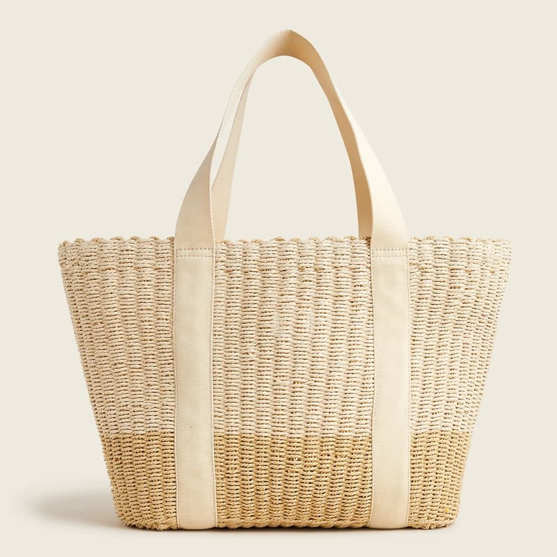Woven Tote in Paper Straw