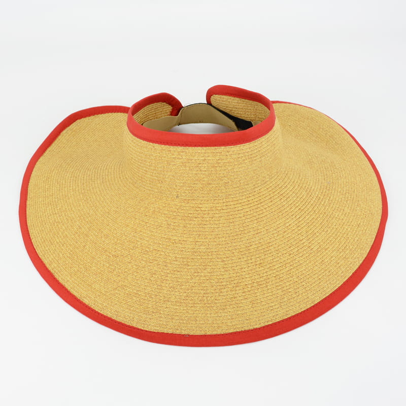 Women Summer Foldable Straw Sun Visor 