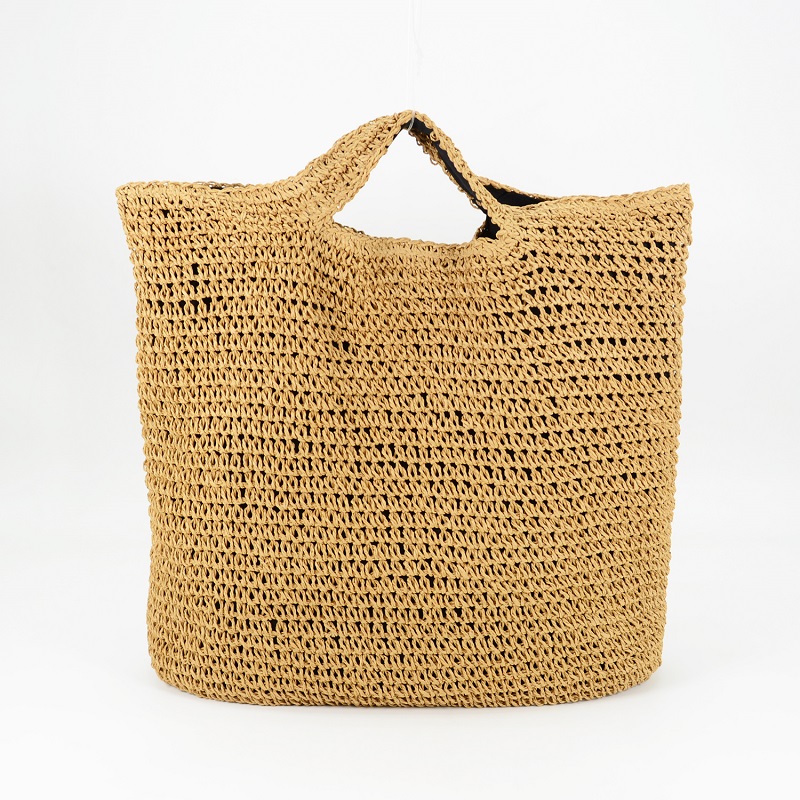 NATURAL RAFFIA PAPER TOTE BAG