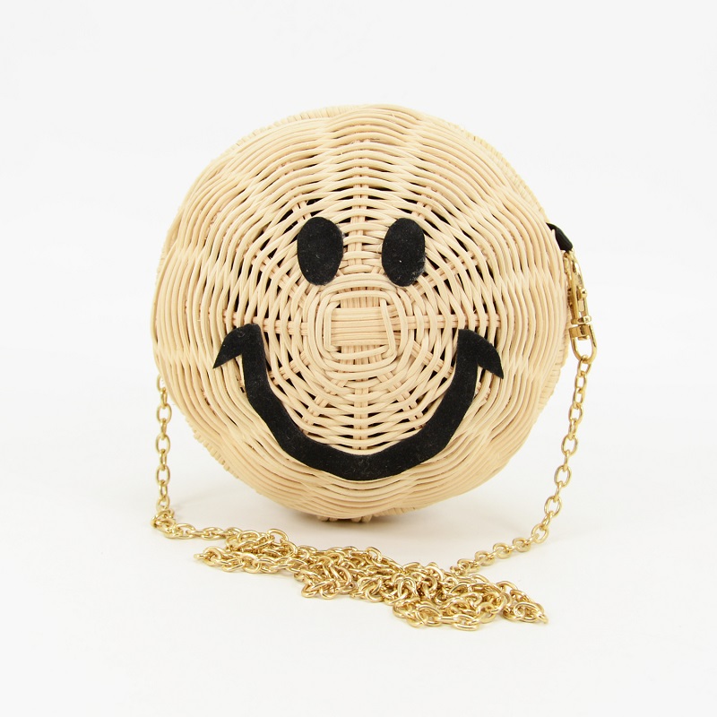 Smile Wicker Rattan Crossbody