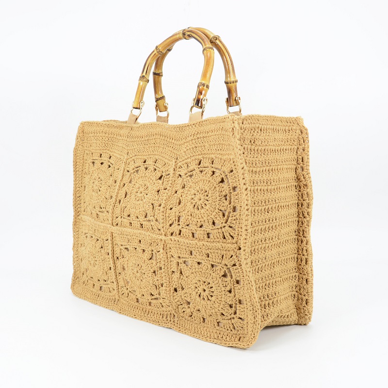 Handwoven Straw Raffia Beach Bag