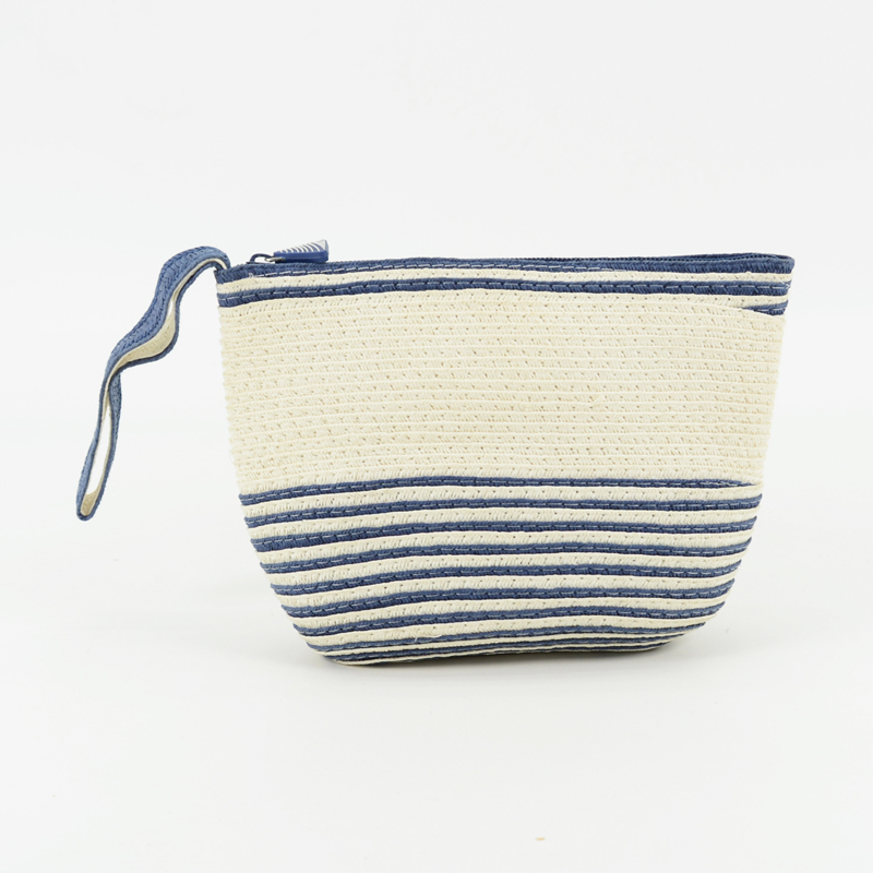 Mini Straw Clutch Striped Design