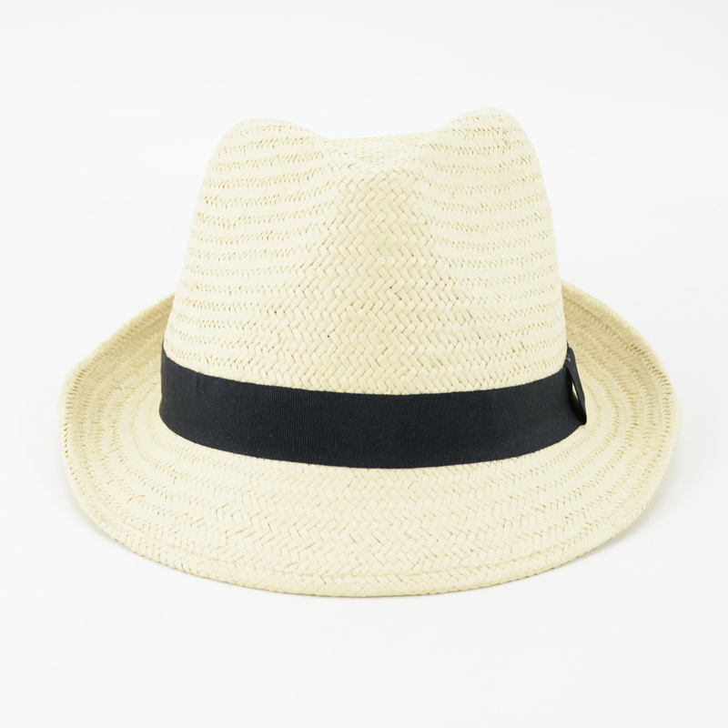 Unisex Summer Panama Straw Fedora Hat Short Brim Beach Sun Cap Classic