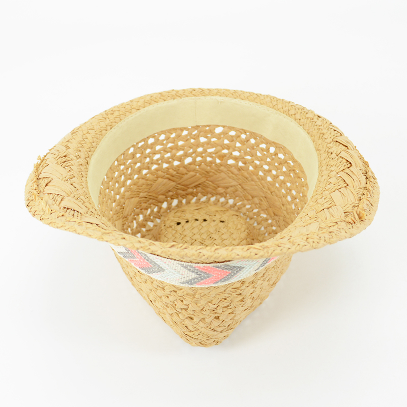 Hot sale wholesale handmade women summer straw fedora hat