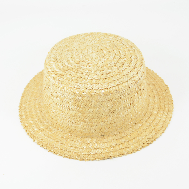 Promotional sun protection floppy boater summer hats wholesale straw hat for women
