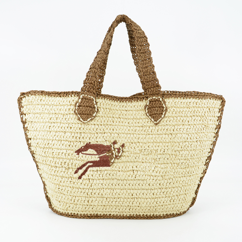 Luxury Straw Bag With Embroidery