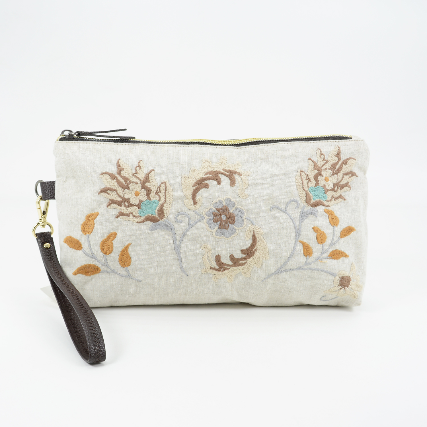 Flower Embroidery Clutch