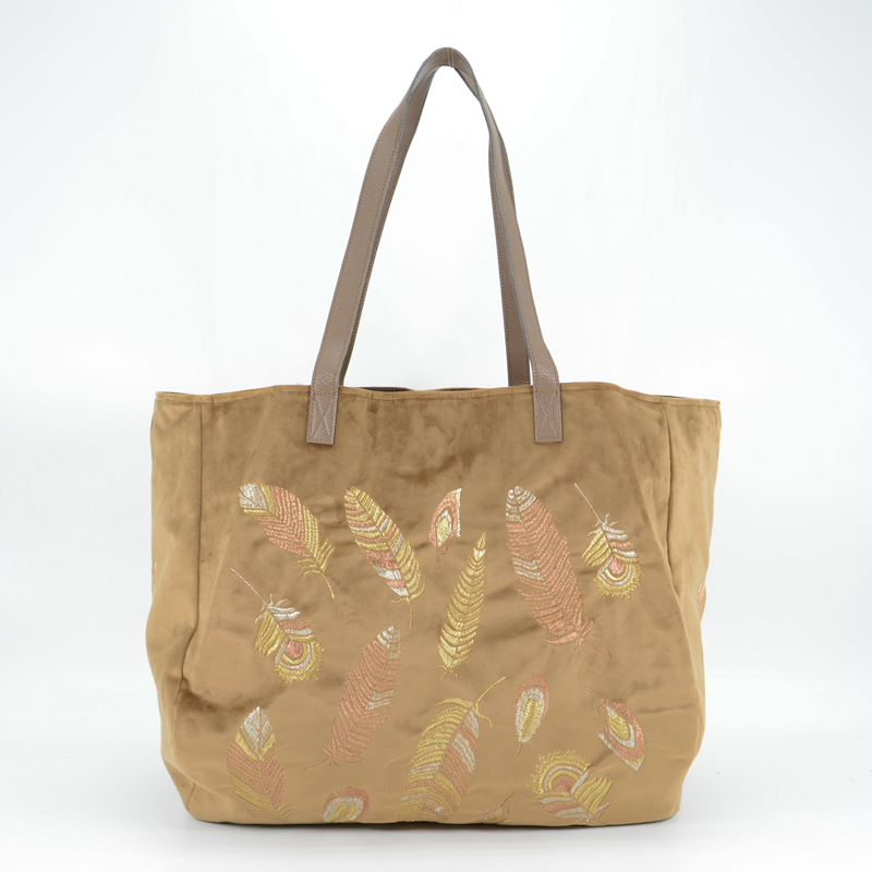 Large Tote with Embroidery