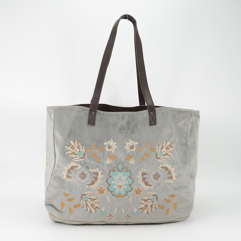 Large Tote with Embroidery