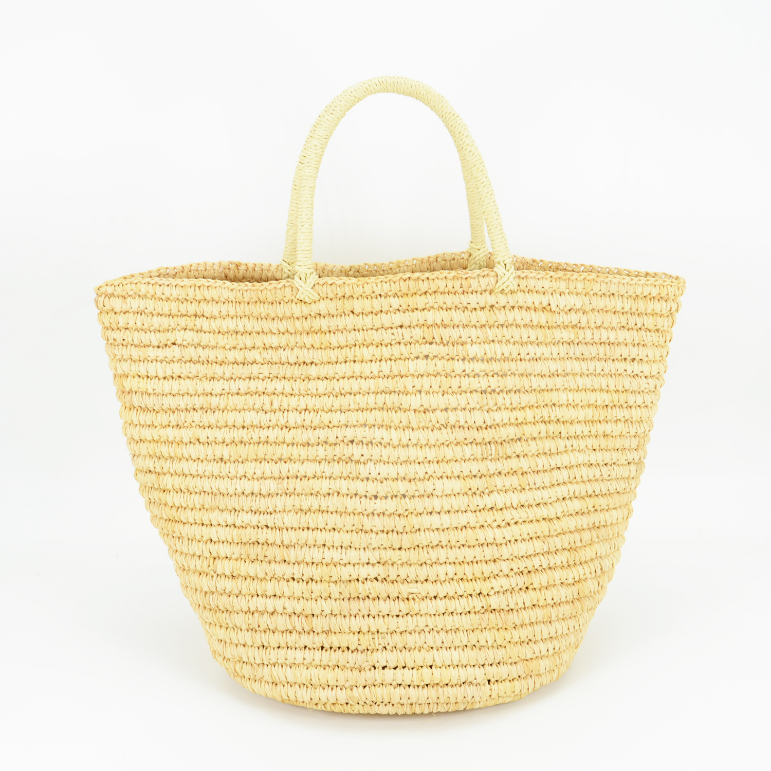 Natural straw raffia basket bag