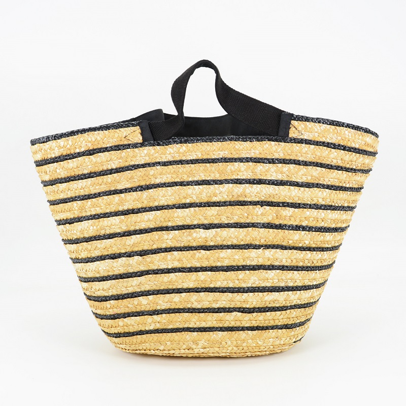 striped straw beach bag made in Qingdao