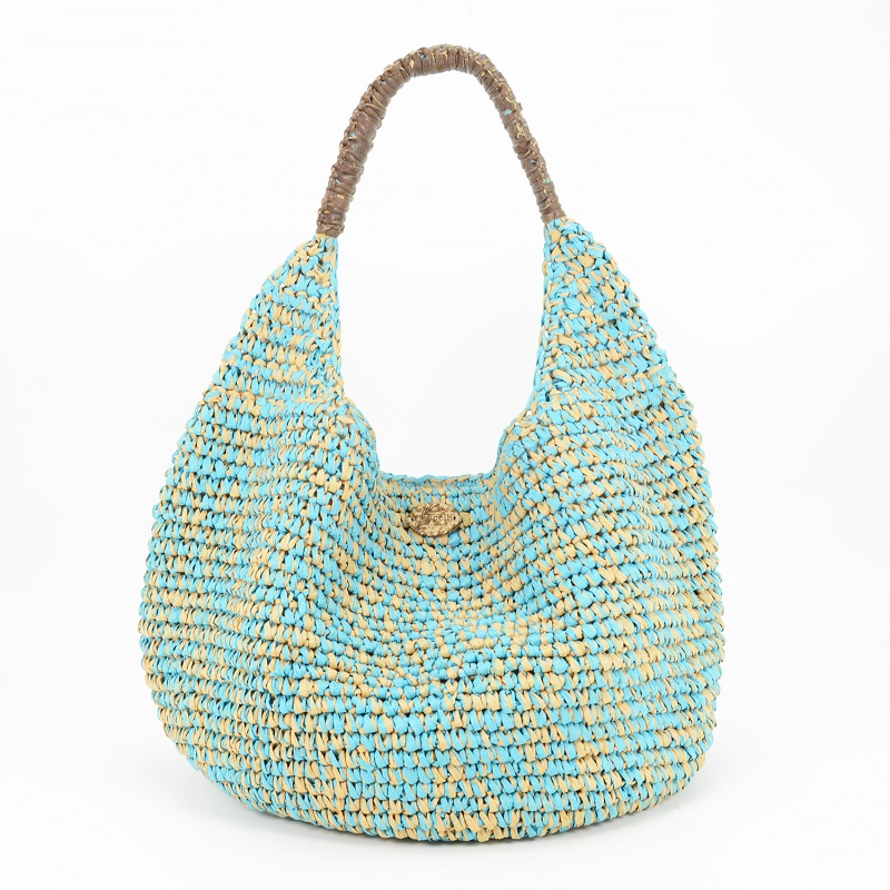 multiclolor paper crochet shoulder bag