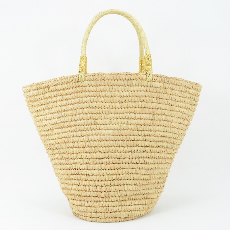 Woven Toquilla Straw Tote-Natural Raffia