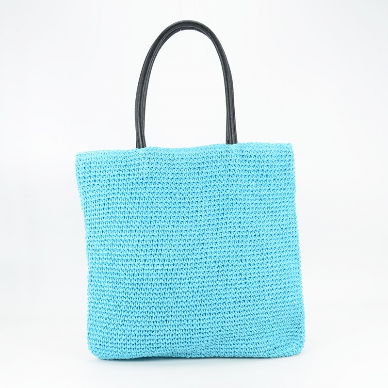 Unique Handmade Double Handles Straw Tote 