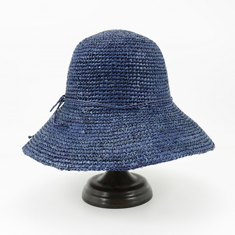 Handmade Crochet Raffia Bucket Hat for Summer