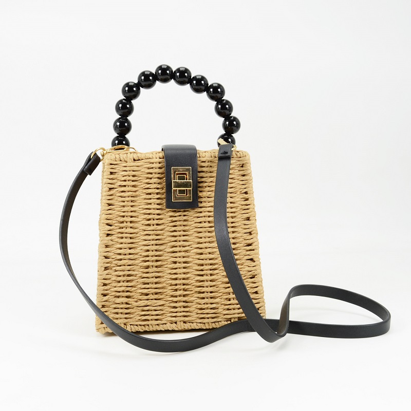 Camel Straw Cross Body