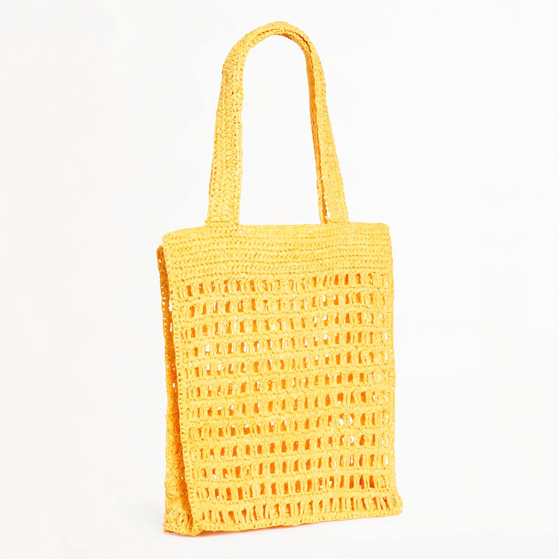 Yellow Straw Tote