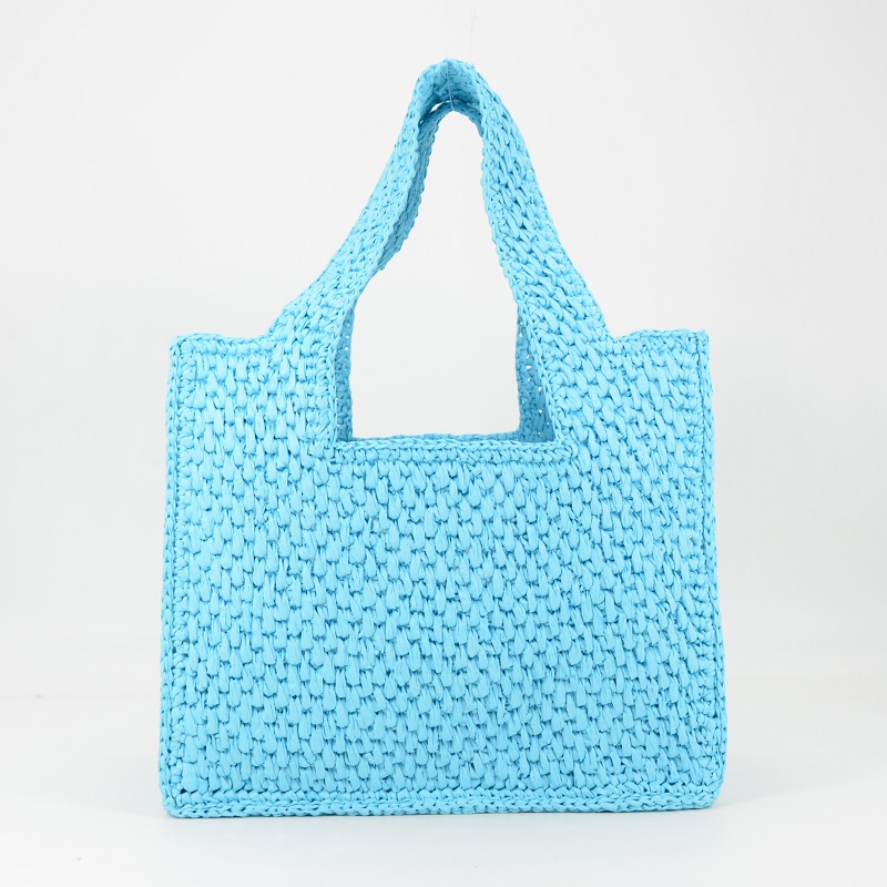 LOE embroidery Raffia Tote