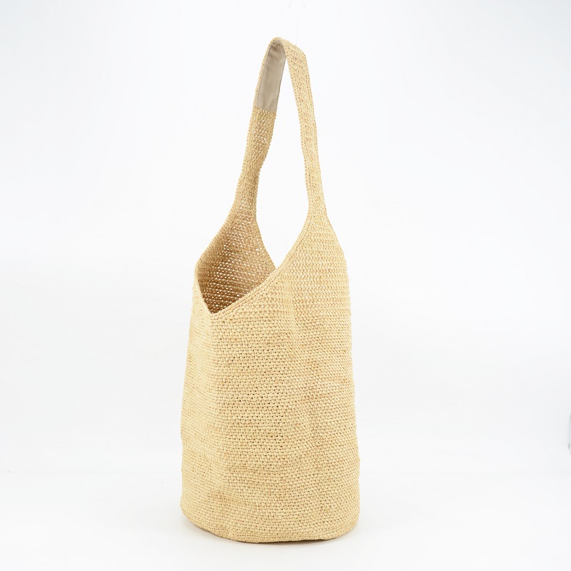 Large Raffia Hobo Bag