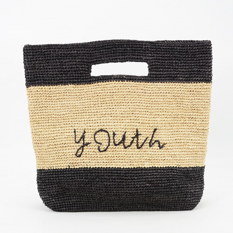 Youth EMB Raffia Tote