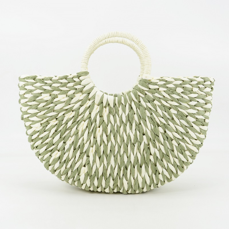 Handmade Woven Straw Basket Bag