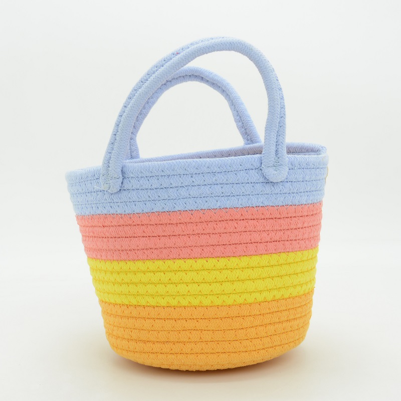 Colorful Striped Beach Bag