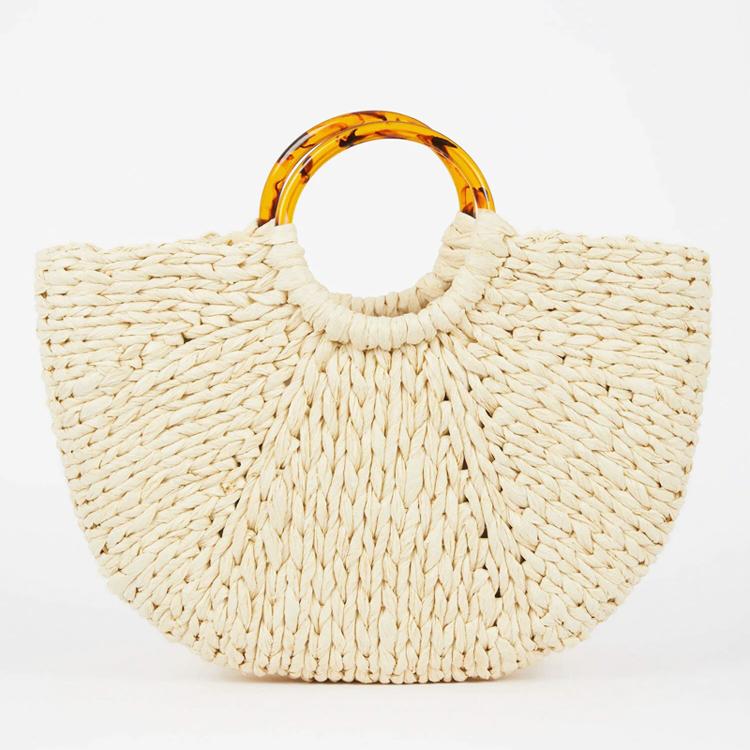 straw tote bag with round handles 