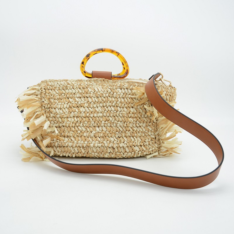 Straw Crossbody with Fringe