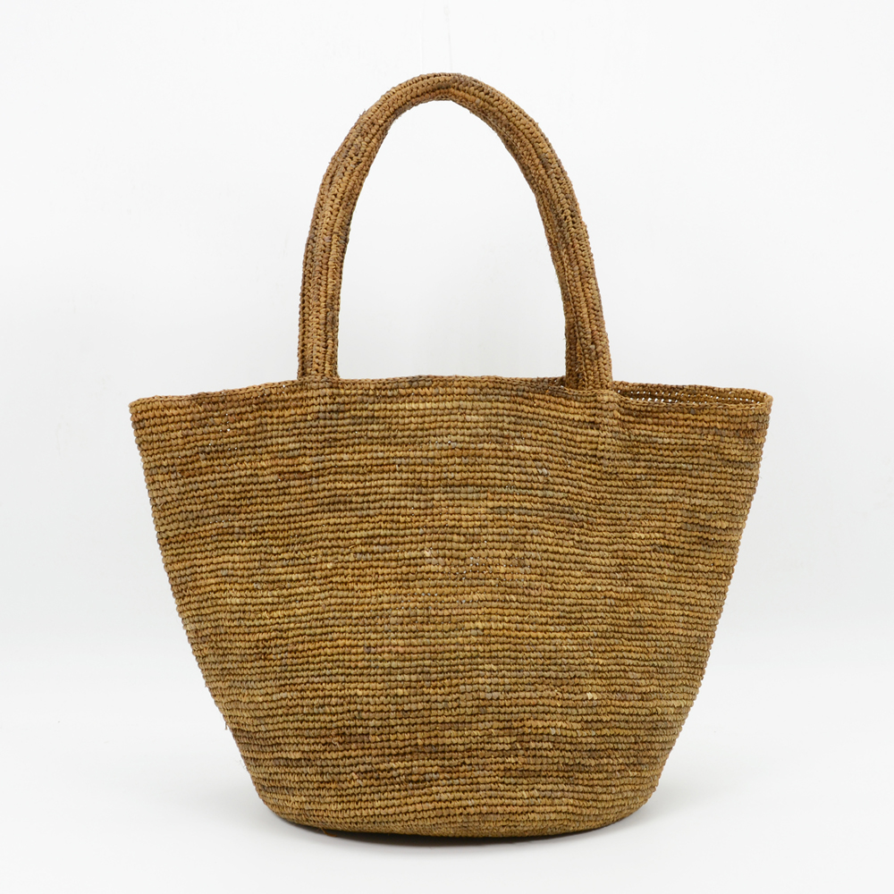 Khaki Raffia Tote