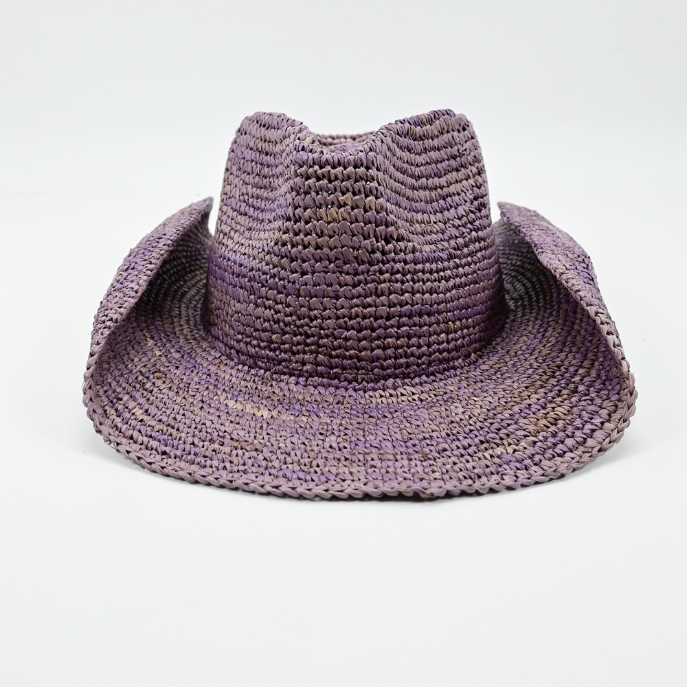 Lavender Raffia Cowboy Hat