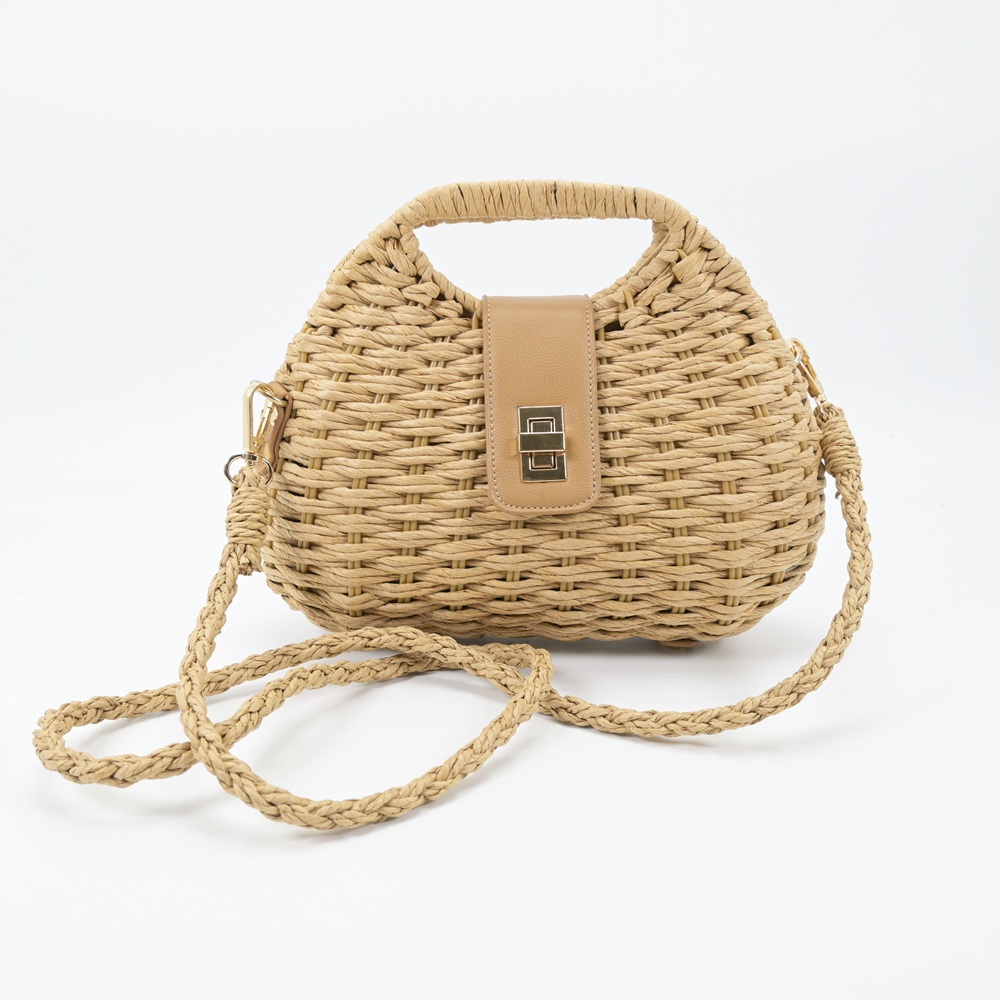 Coastal Khaki Straw Bag