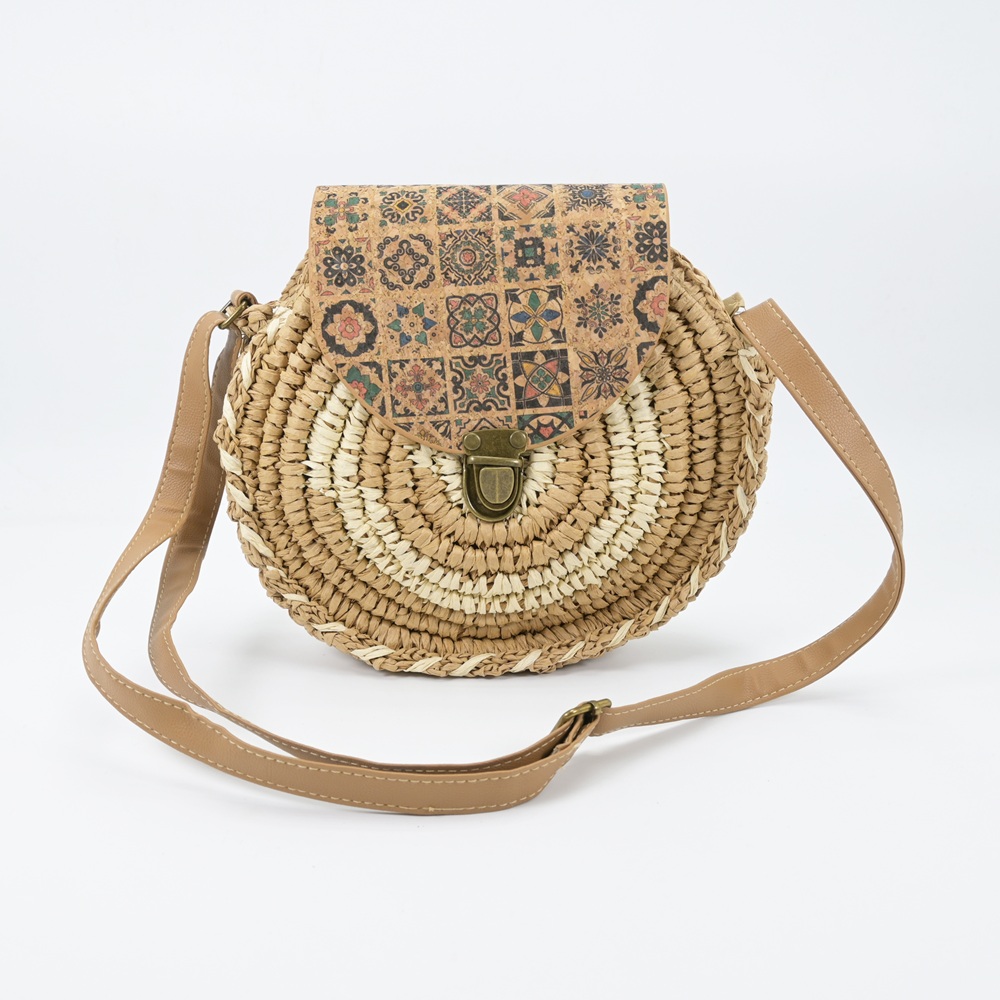 Straw Round Cake Bag