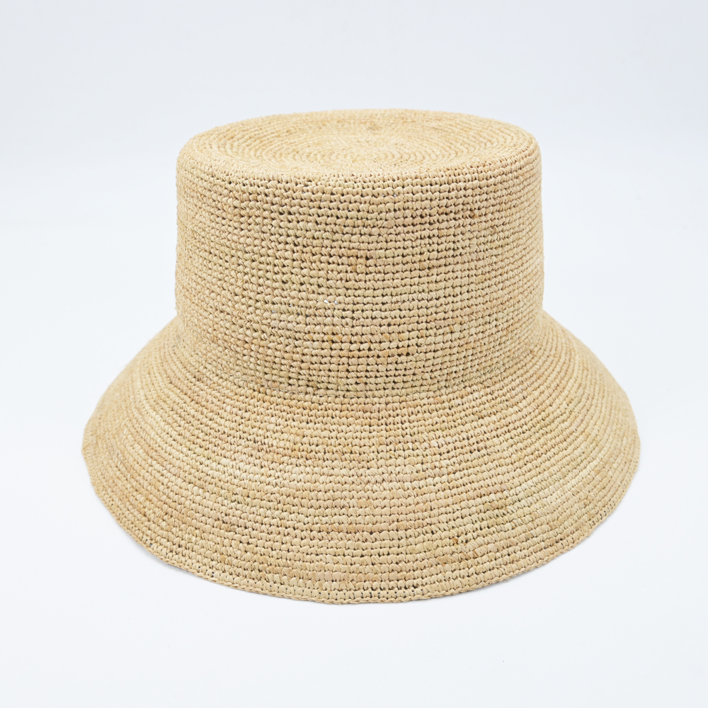 Raffia Crochet Bucket Hat