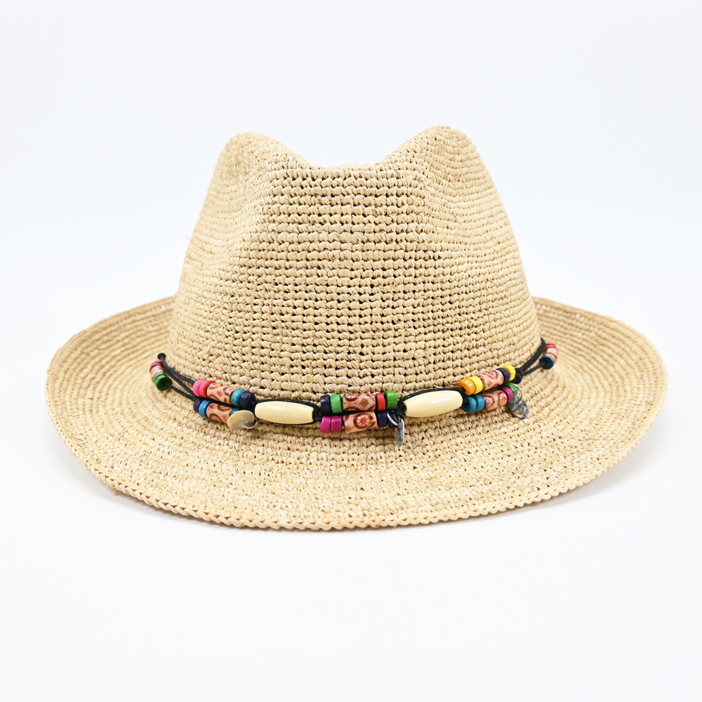 Raffia Hat with Trims