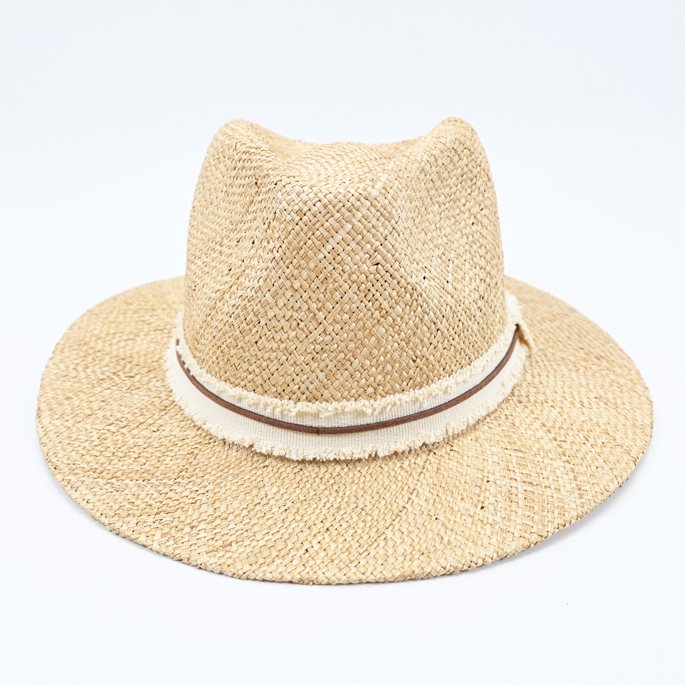 Raffia Hat with Trims