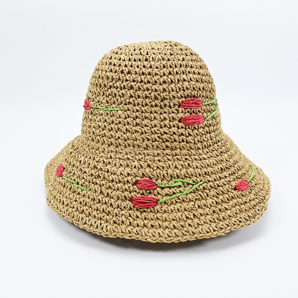Women's Straw Bucket Hat