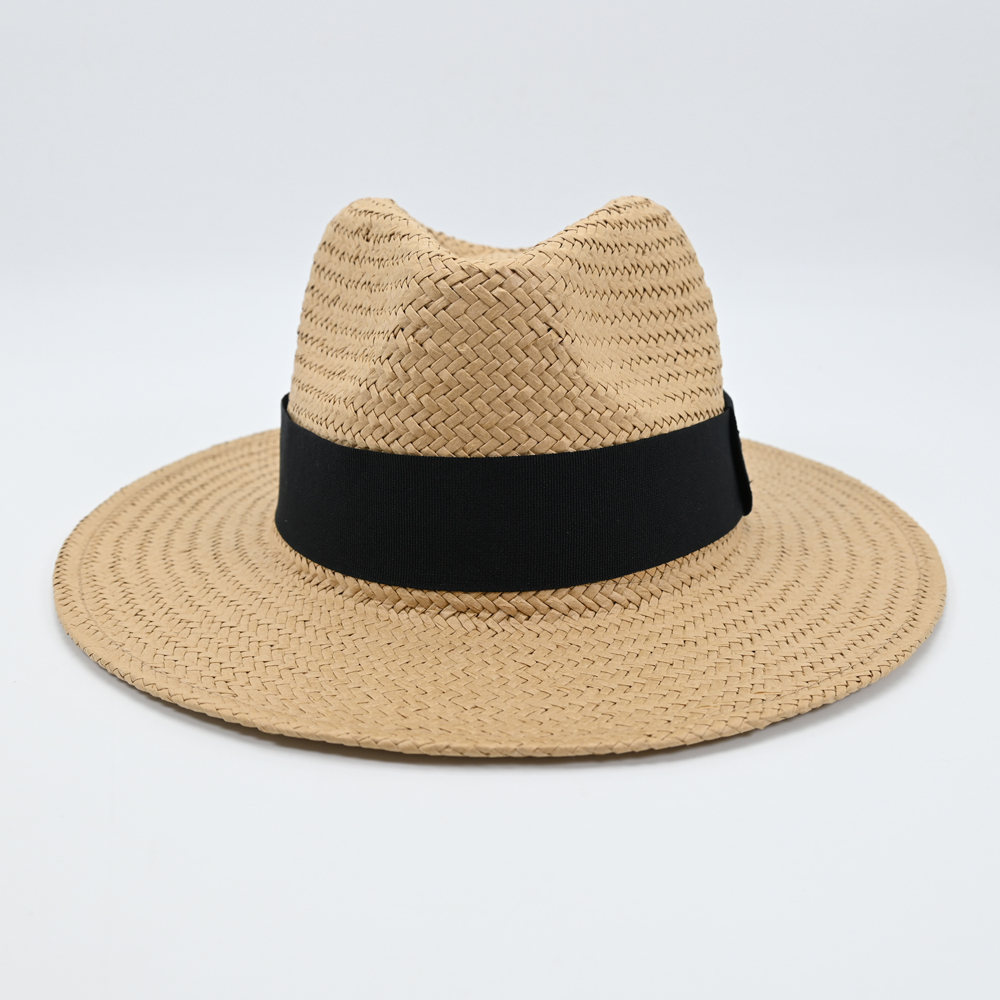 Stitched Bohemian Straw Fedora 