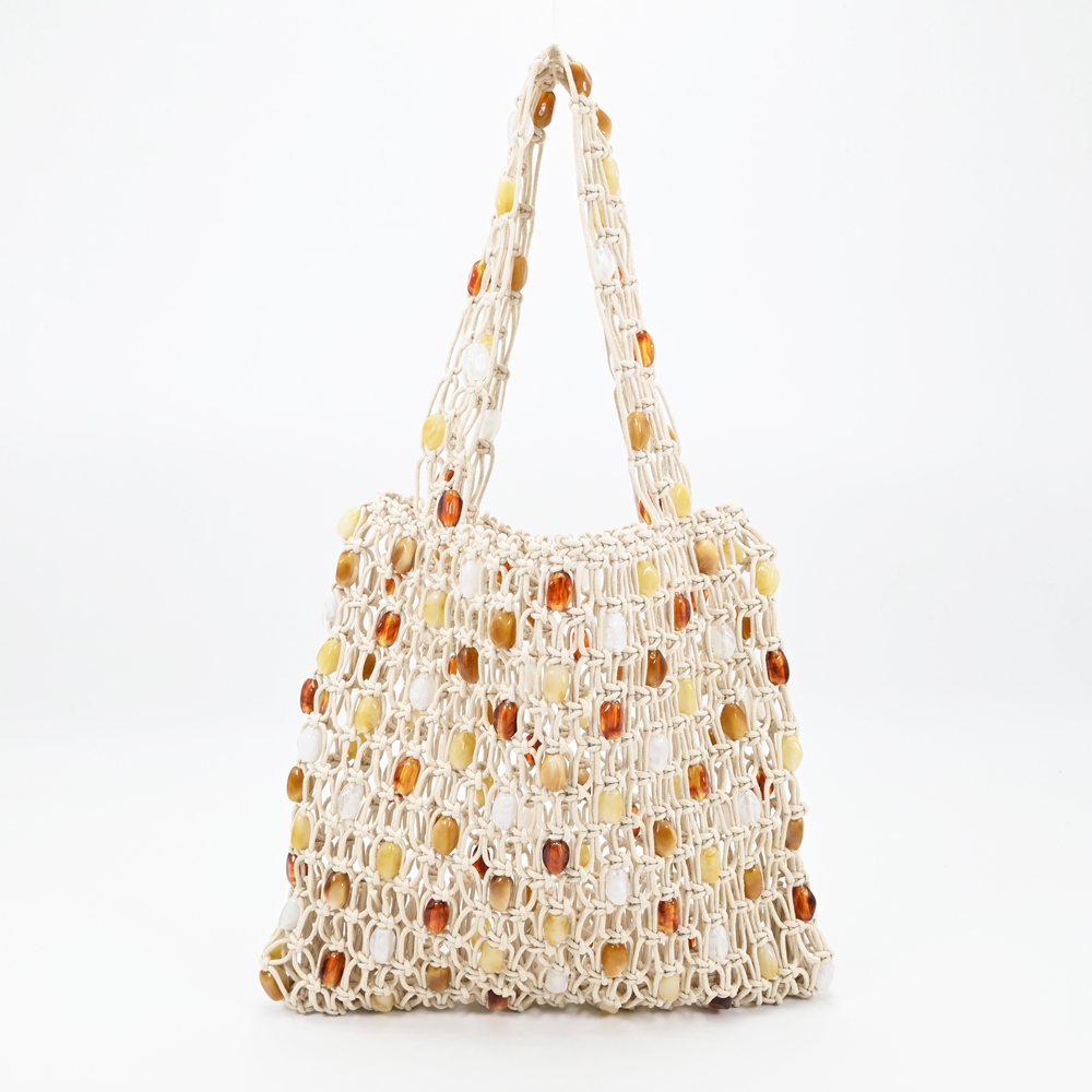 Crochet Beaded Market Tote