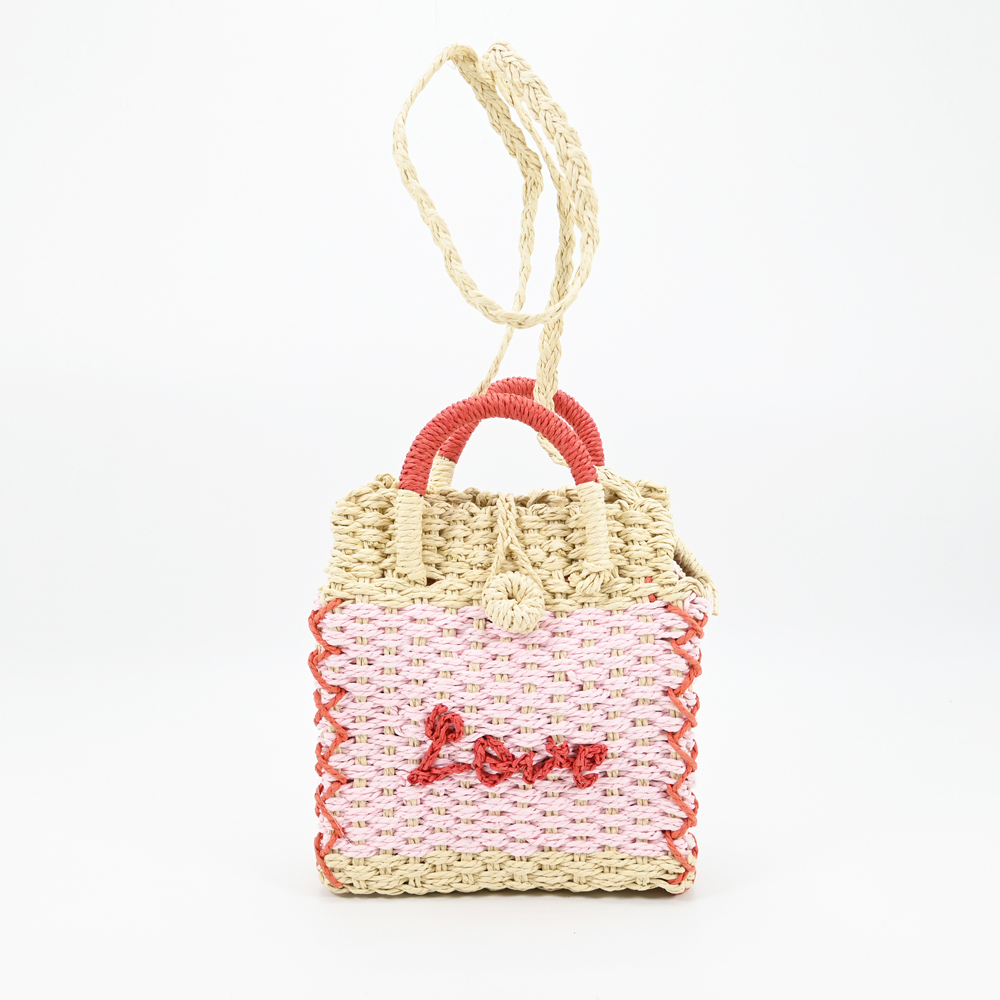 Raffia Effect Crossbody Bag