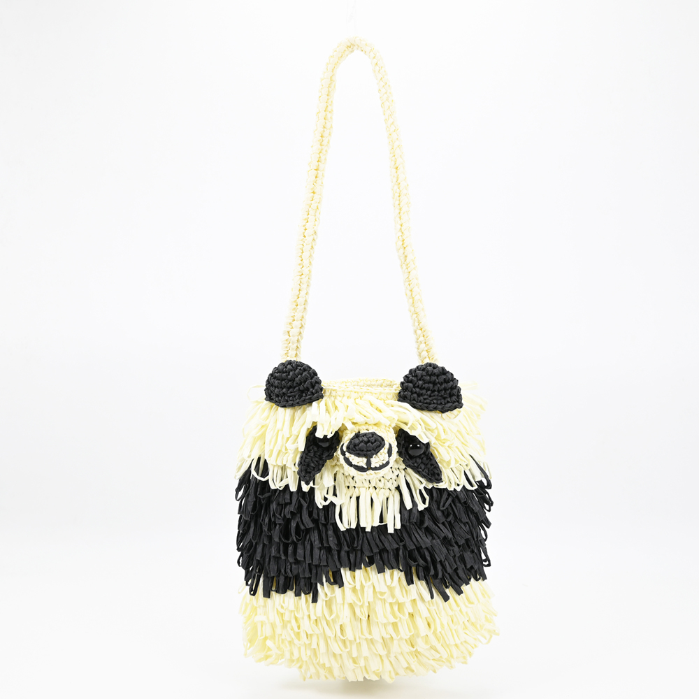 Panda Raffia shoulder 