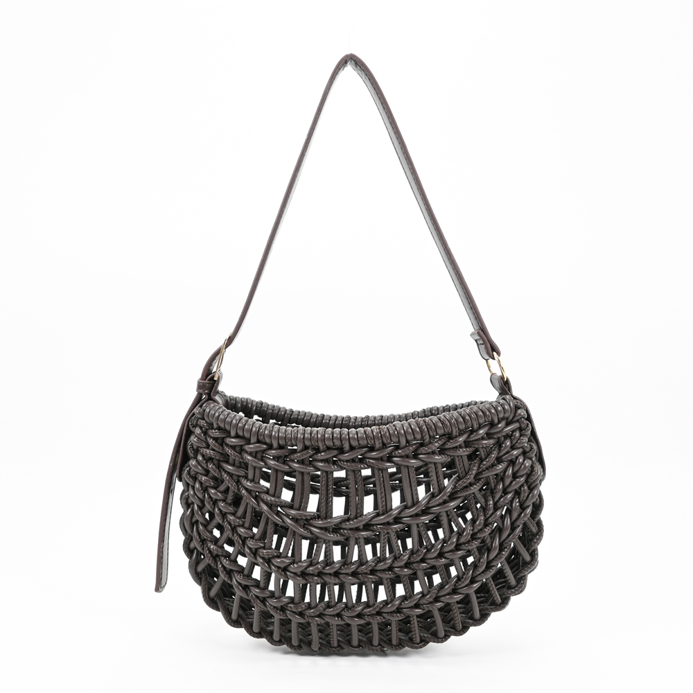 Faux Leather Baguette Bag